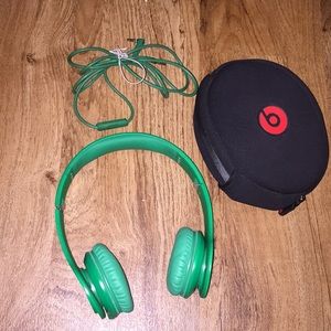 Green Beats headphones